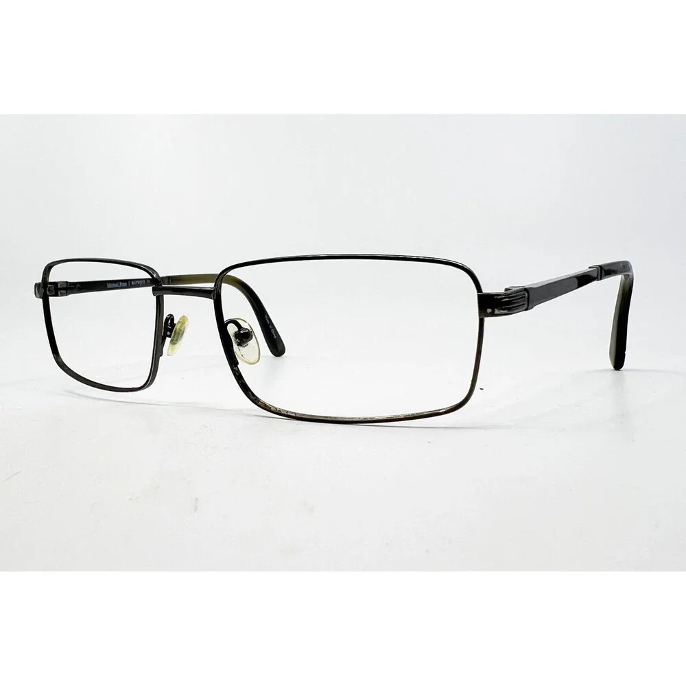 Michael Ryen Eyeglass Frames Mens Black Rectangular MR-262 57-18-145